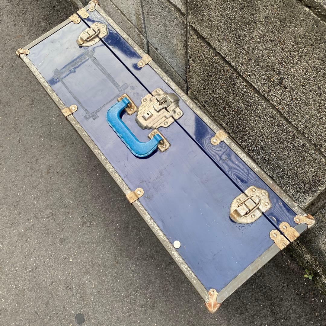 ビンテージ　トランクケース　ブルー　アンティーク