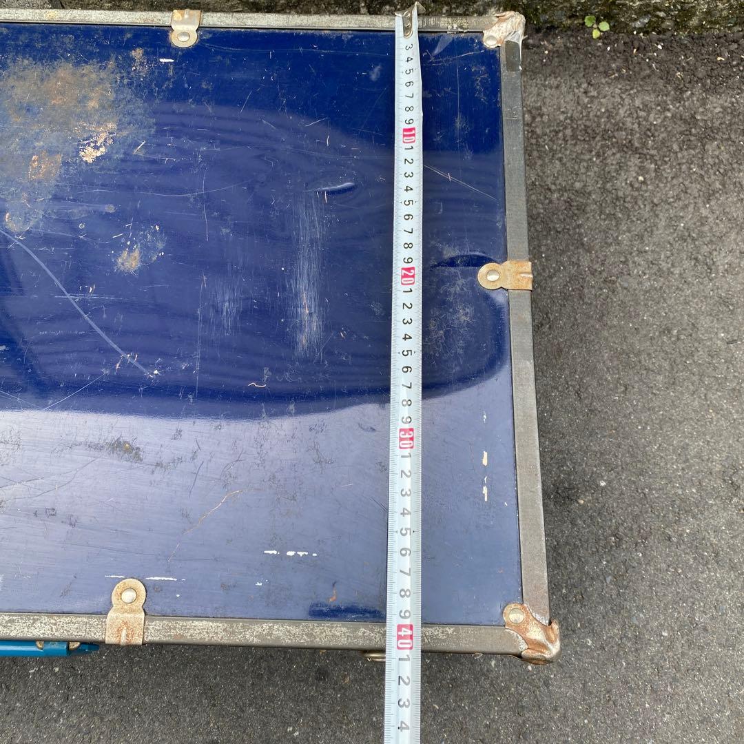 ビンテージ　トランクケース　ブルー　アンティーク