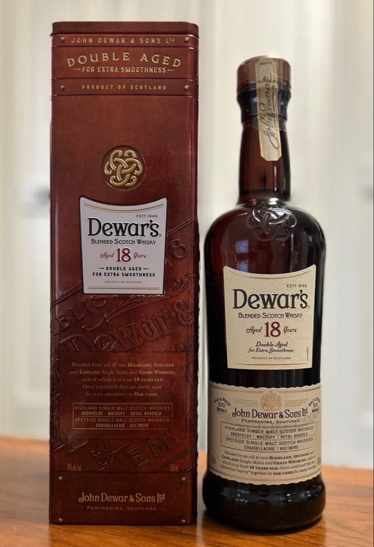 Dewar's デュワーズ 18年 カートン付き未開封　正規輸入品　美品