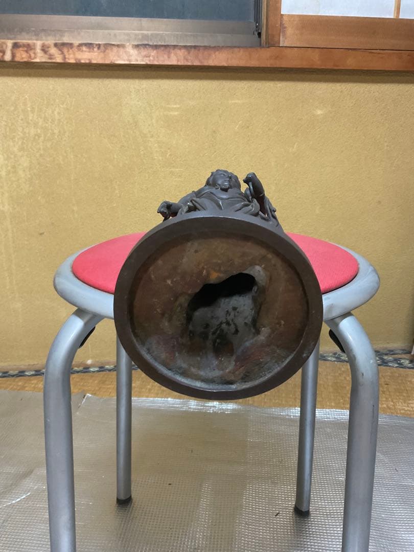 聖観世音菩薩立像／高村光雲作／銅像。【箱無し、現状　昭和ノスタルジー　美品】。