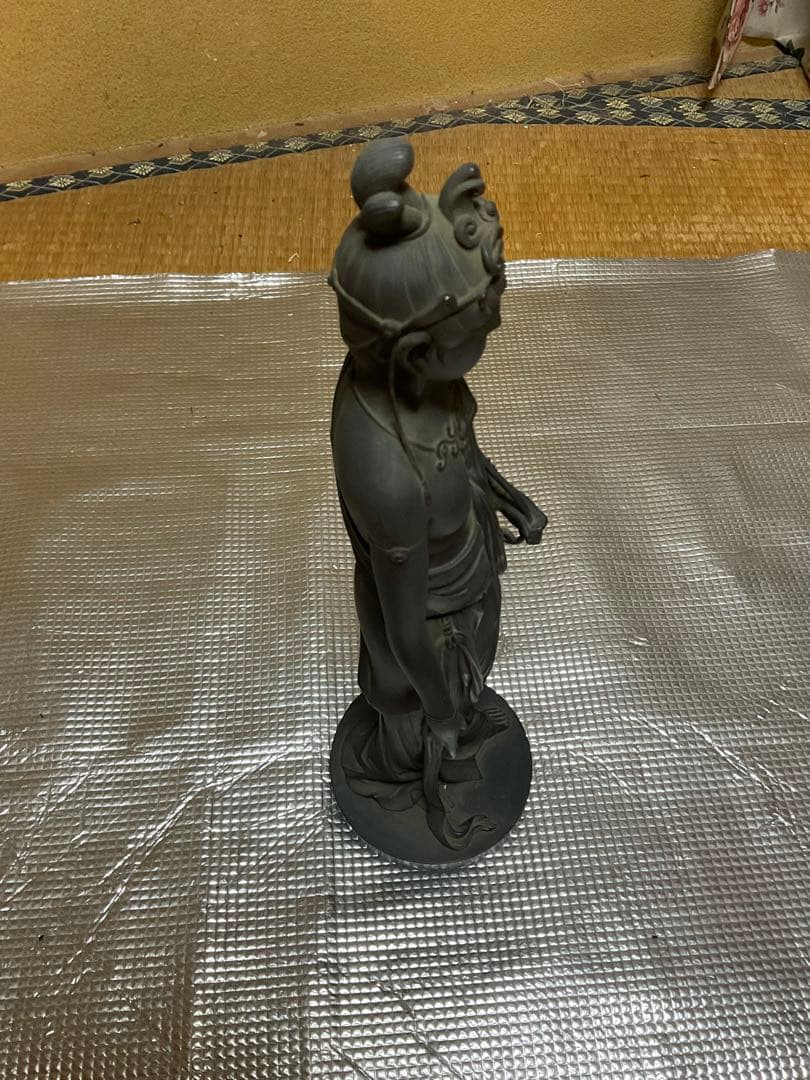 聖観世音菩薩立像／高村光雲作／銅像。【箱無し、現状　昭和ノスタルジー　美品】。