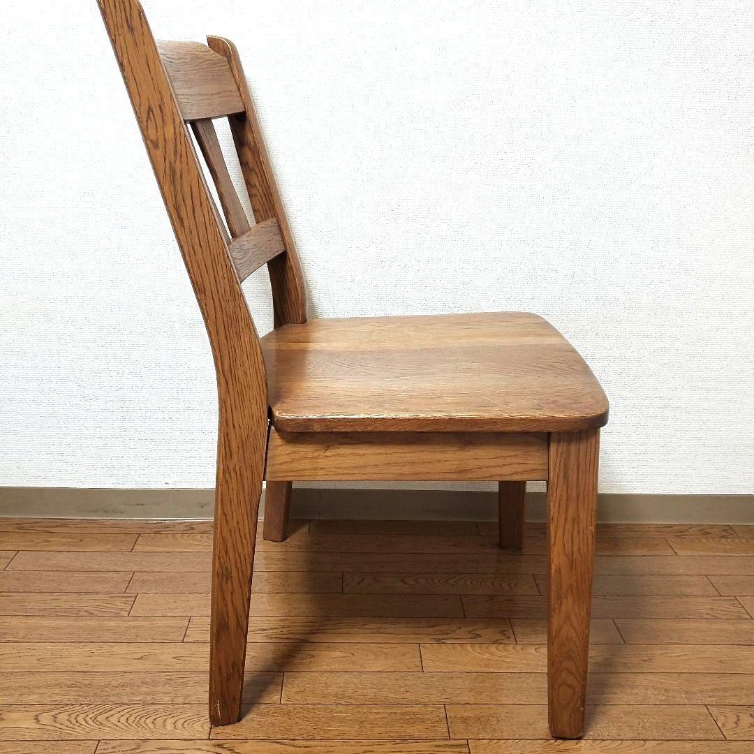 【希少】オーク無垢 ダイニングチェア アンティーク 木製 チェア 椅子