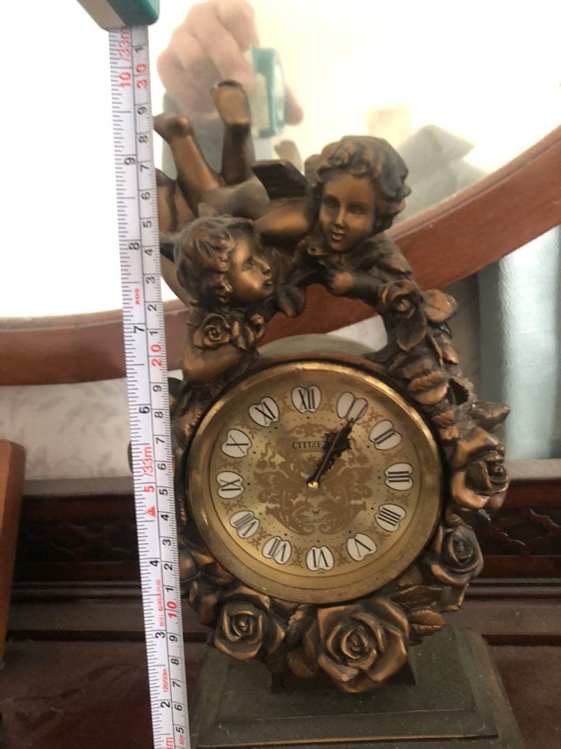 レア置き時計　昔のシチズン　クォーツ電池式　可動