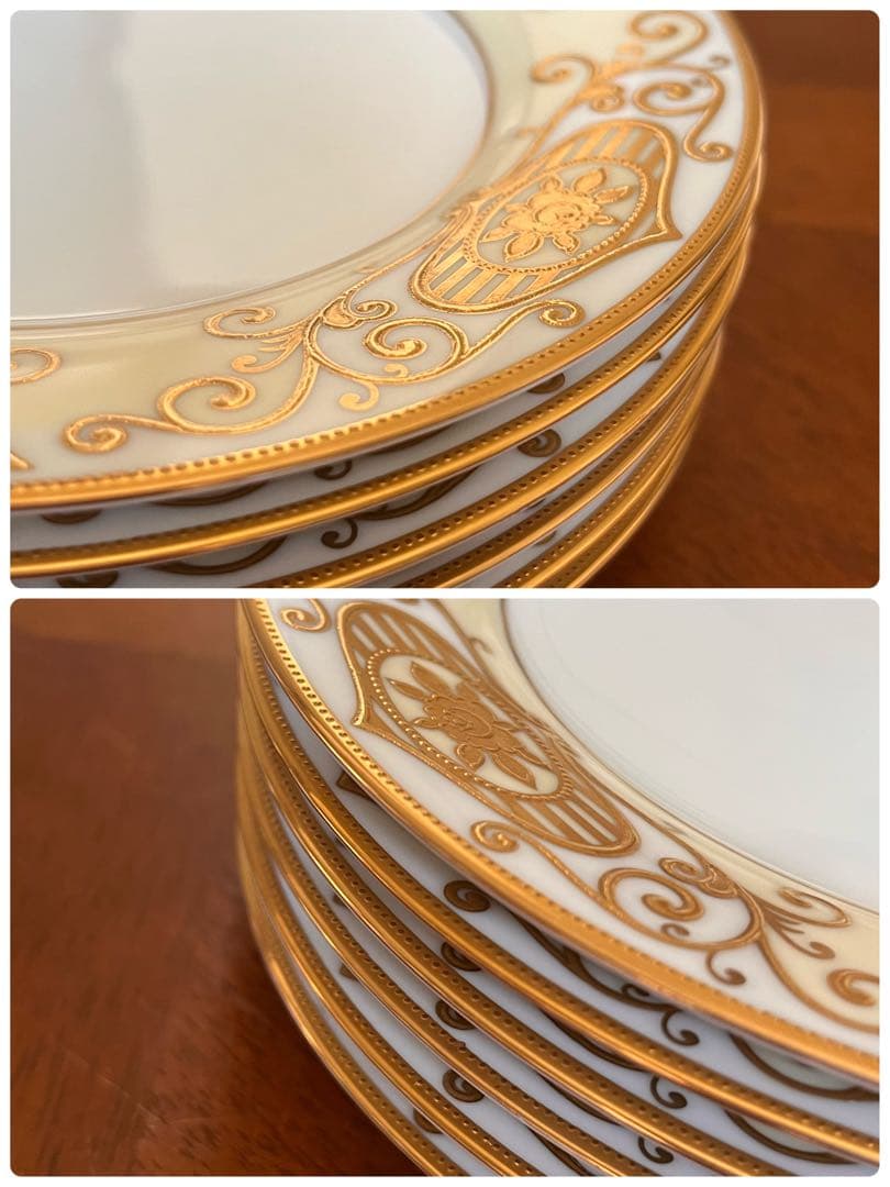 【希少品】オールドノリタケ ★クリスマスボール★手描きパン・ケーキ皿　6枚