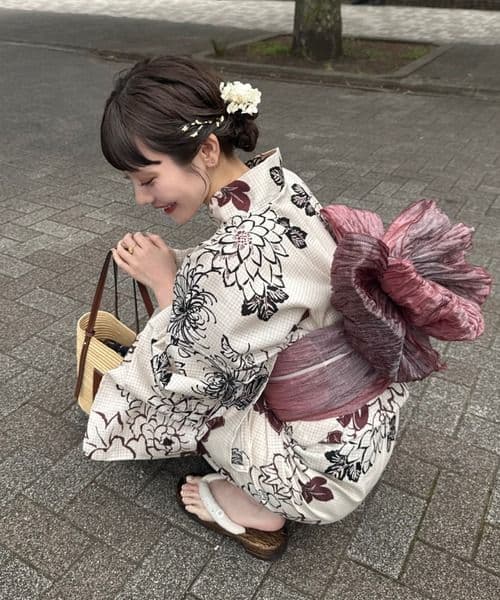 hinari × utatane浴衣セット 牡丹　Size S