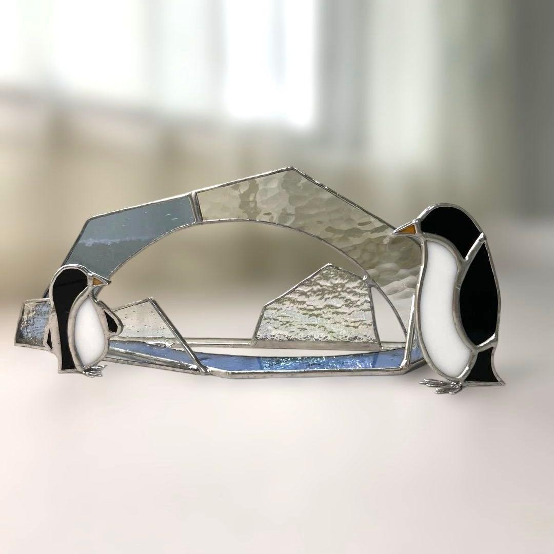 dekocyann 様　ご確認用　ペンギン親子と氷の舞台　泳ぐペンギン