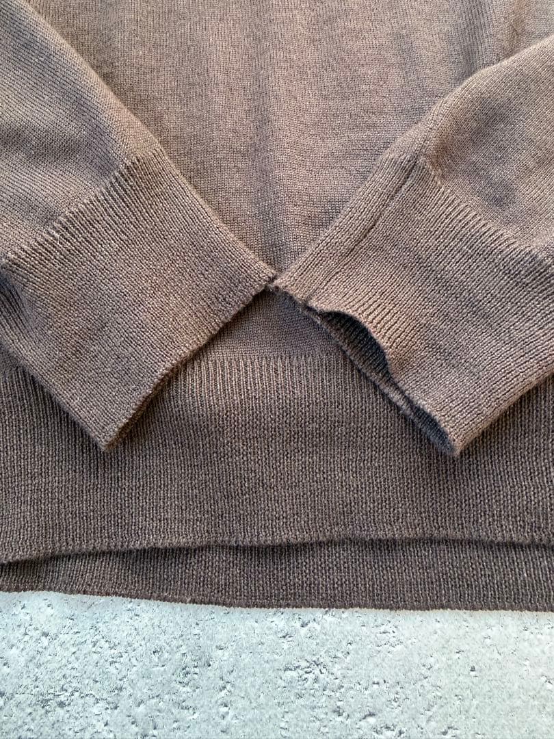 麦*様 グランサッソ　モックネックニット12Gダークブラウン48