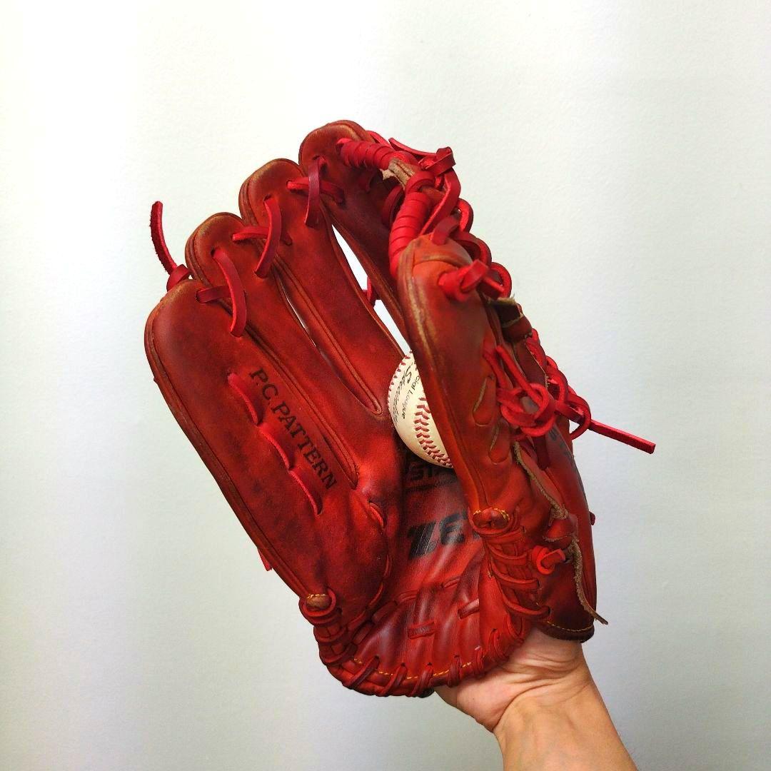 536 ZETT プロステイタス 型抜群 即戦力 硬式 外野手用グローブ 左投げ