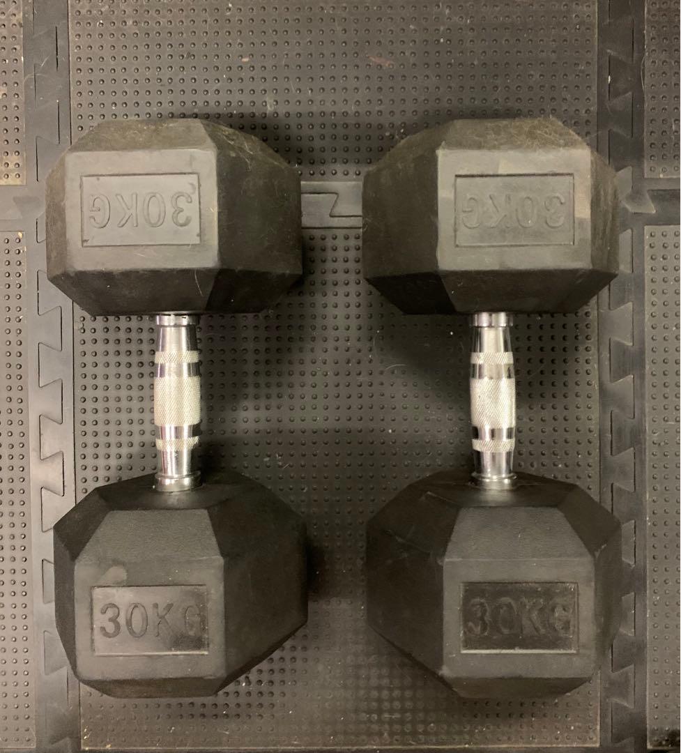 ヘックスダンベルセット25kg30kg 。六角ダンベル。