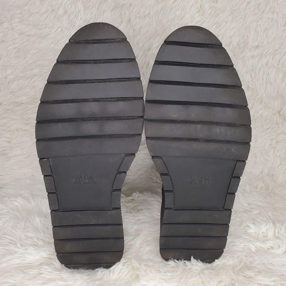 【美品】ZARA サイドゴアブーツ 厚底 レディース 黒 25cm