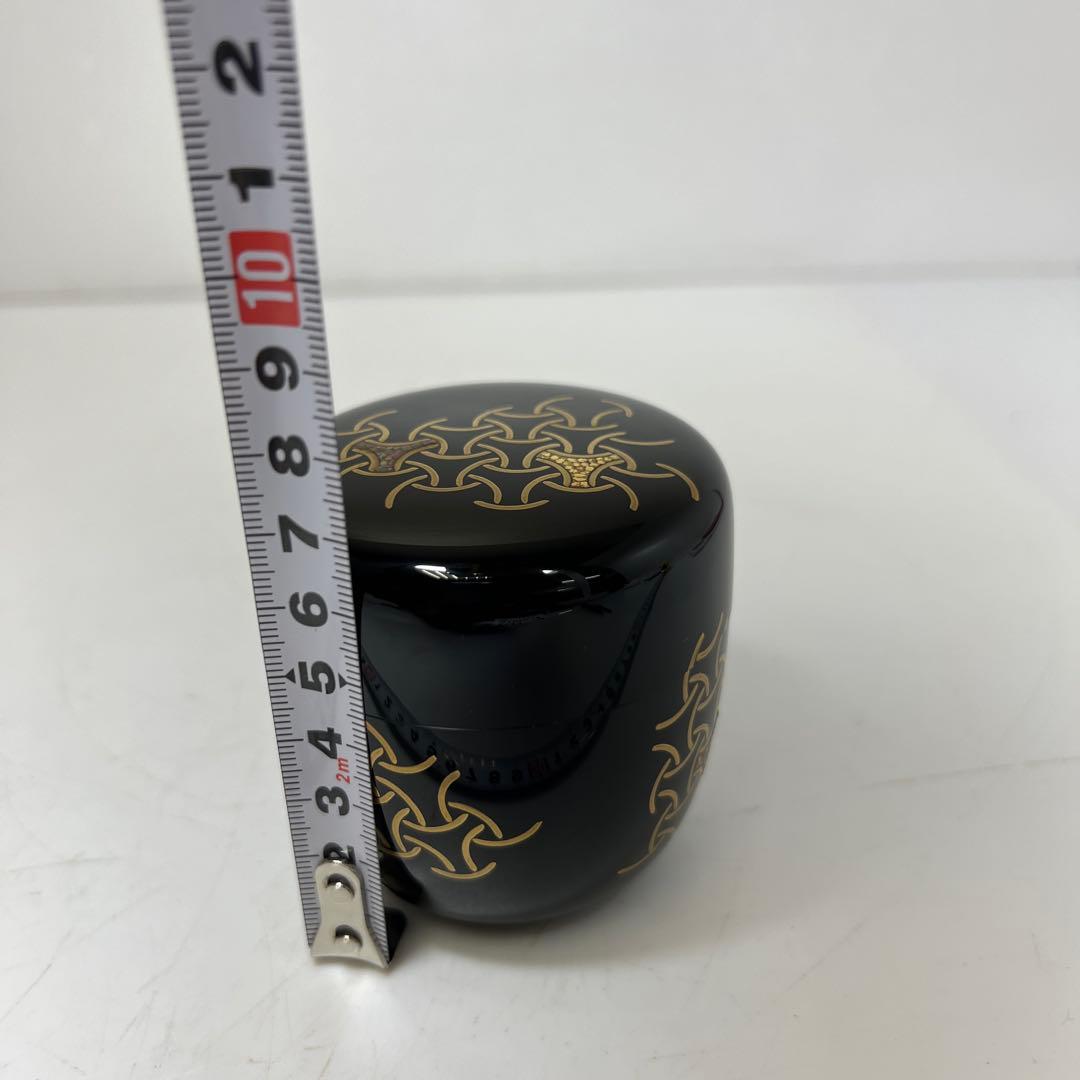 荒井喜峰　独楽継蒔絵　中棗　共箱　高さ約7㎝　東里7-1015☆2F