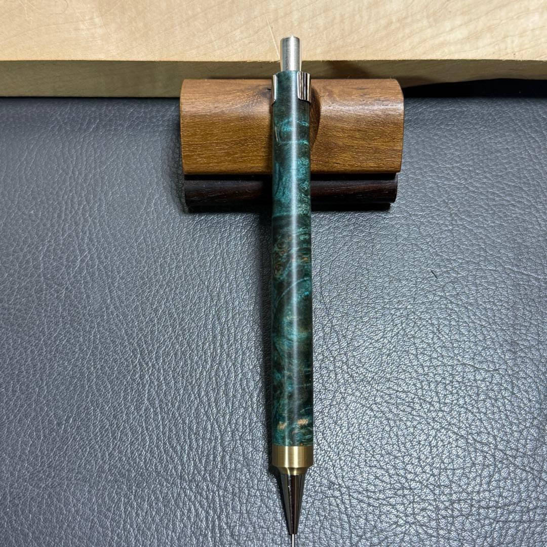 121楓瘤スタビ　木製シャーペン　強低重心R 真鍮