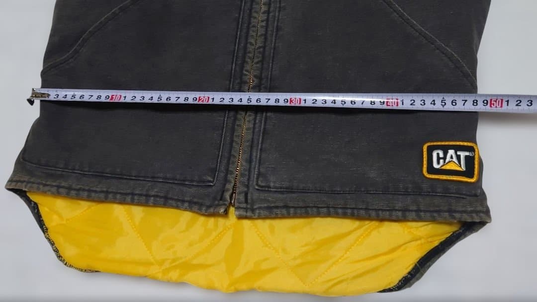 CAT(キャタピラー) ダック地 黒ワークベスト80s90sビンテージ