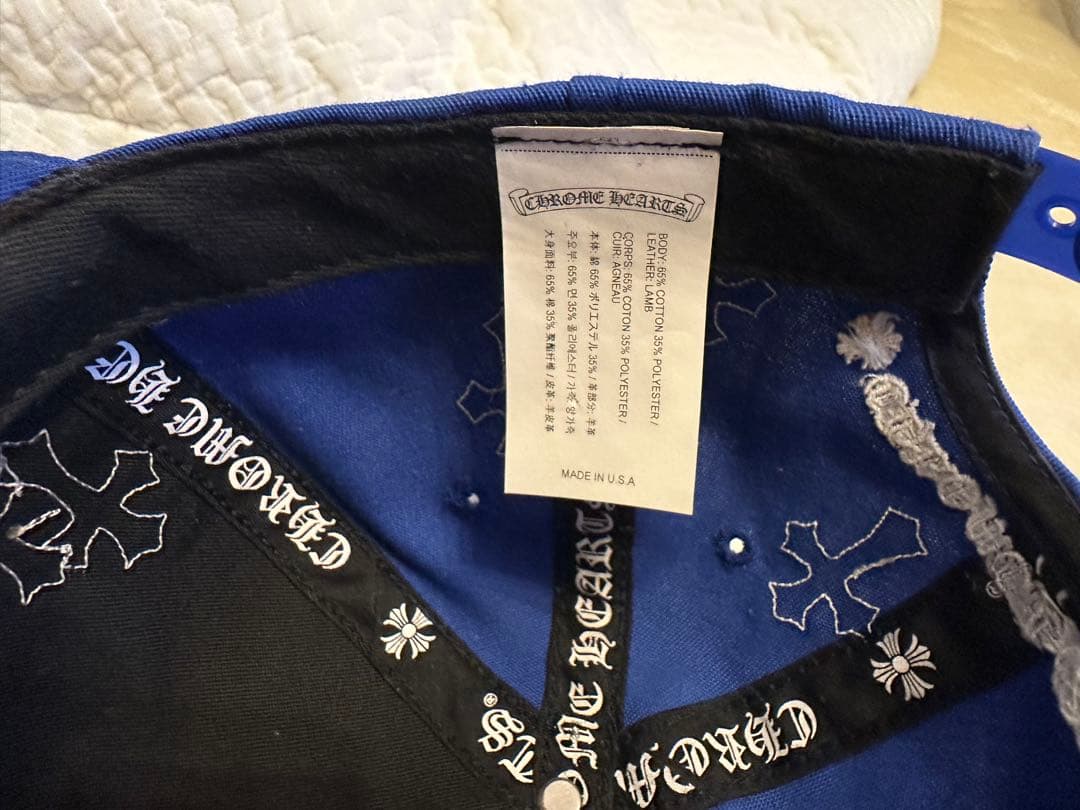 ア*メ様 クロムハーツ　9パッチキャップ　BLUE