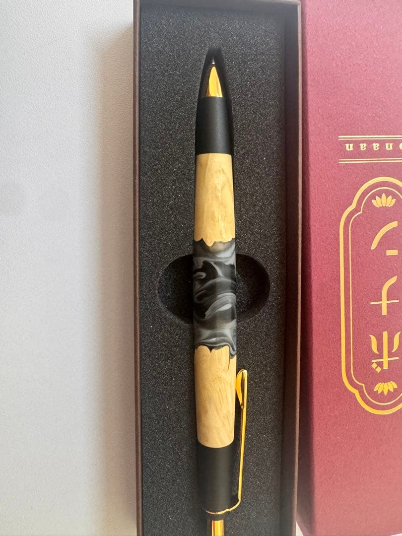 【新品・未使用】ボナンペン シャープペンシル（レジンウッド・土星／真鍮金具）