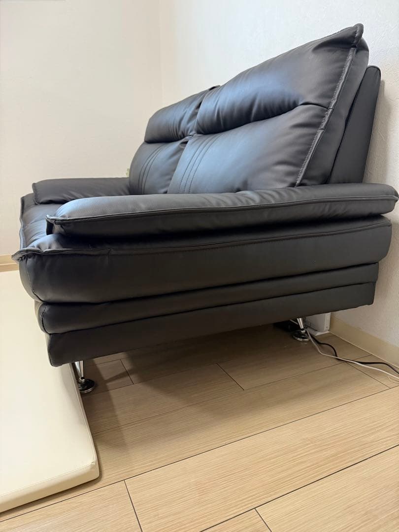 東京インテリア3人掛けソファBLACK