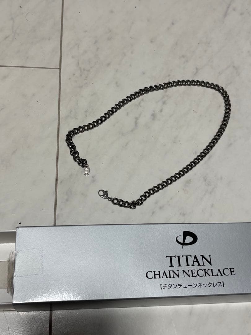 【美品】ファイテンチタンチェーンネックレス 40cm