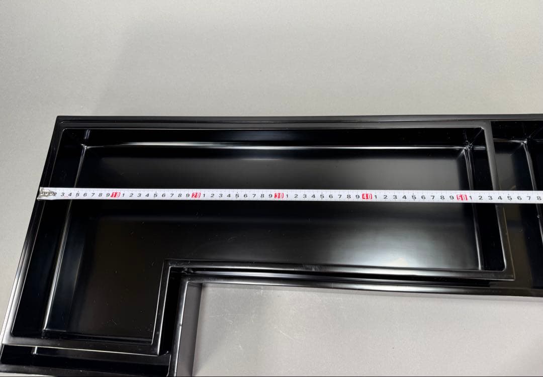 いけばな　草月流　草月蒼風好　草月八っ橋　漆塗　黒のL字型花器 2個セット華道具