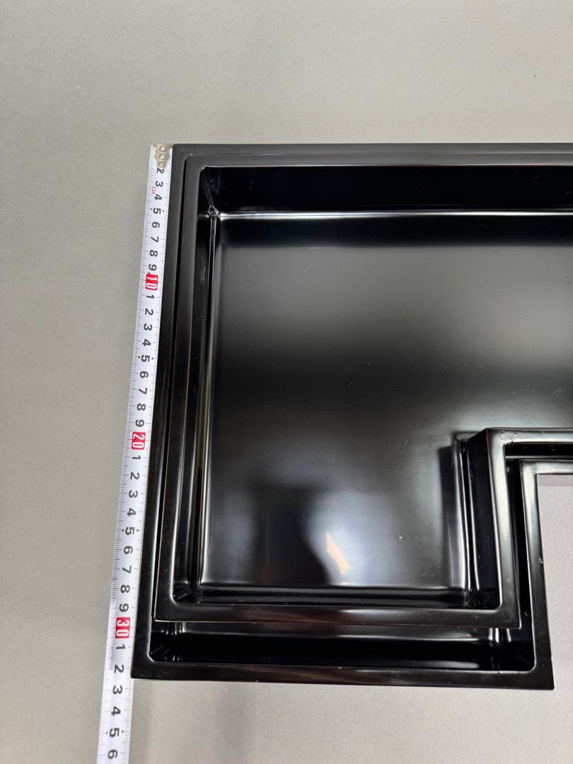 いけばな　草月流　草月蒼風好　草月八っ橋　漆塗　黒のL字型花器 2個セット華道具