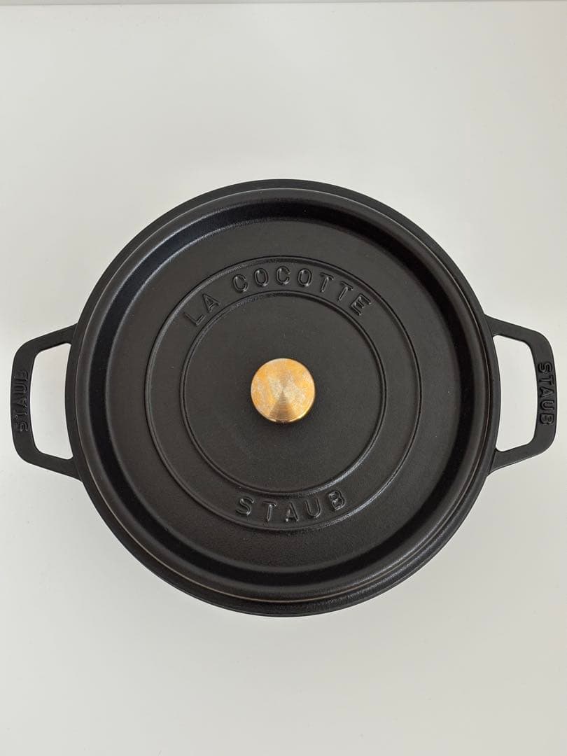 ストウブ ココット ラウンド 黒 26cm staub