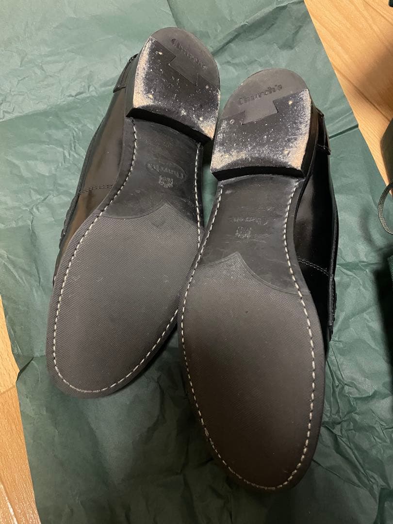 Church's イタリア製　ブラック レザー ローファー