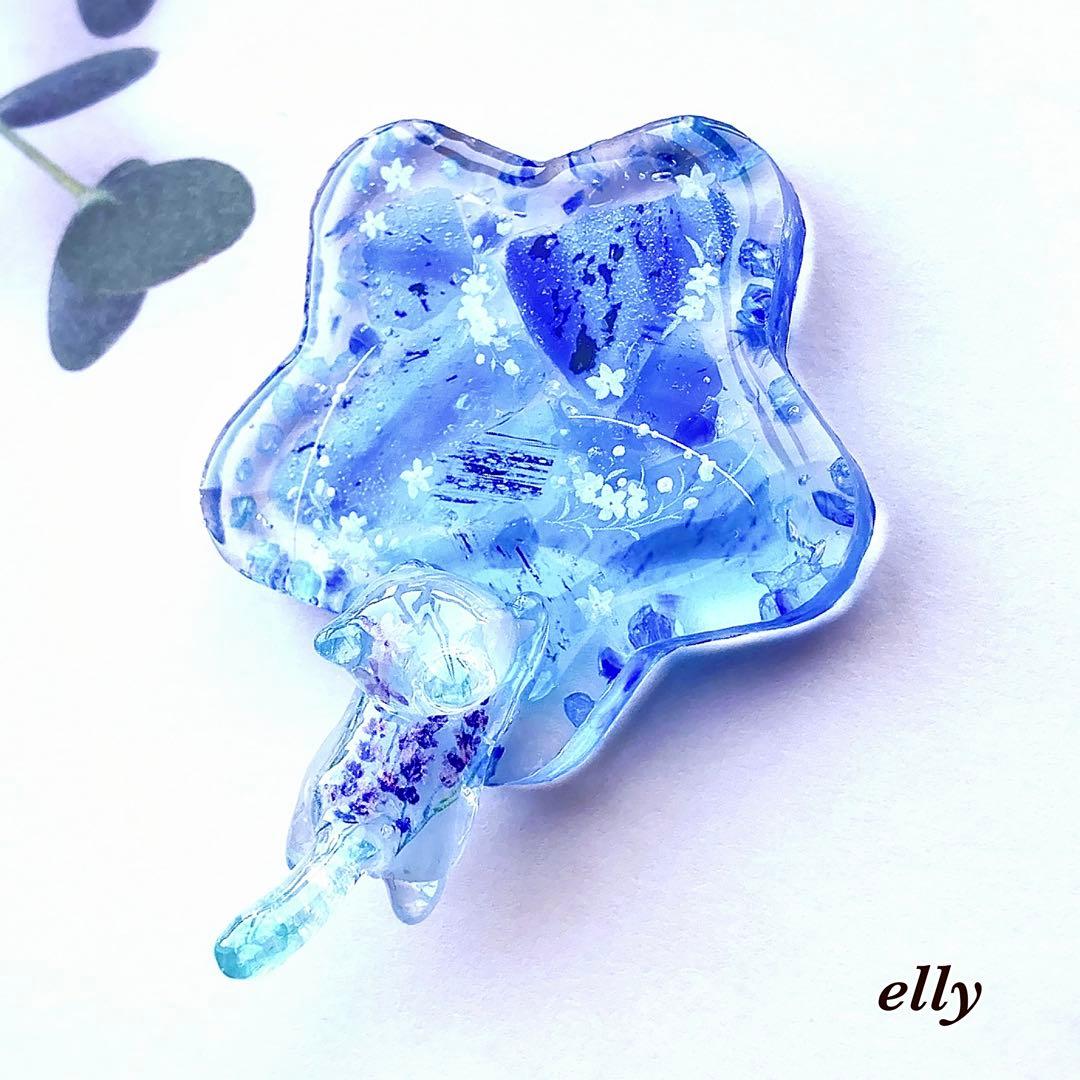 【sawasawa様】1374.天然石　琉球ガラス　星型　ジャンピング猫　レジン