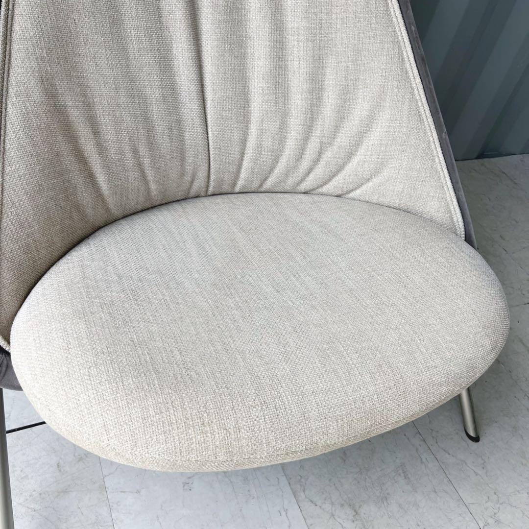 取付無料！アルフレックス ブランシェ グレーファブリックハイバックシングルソファ