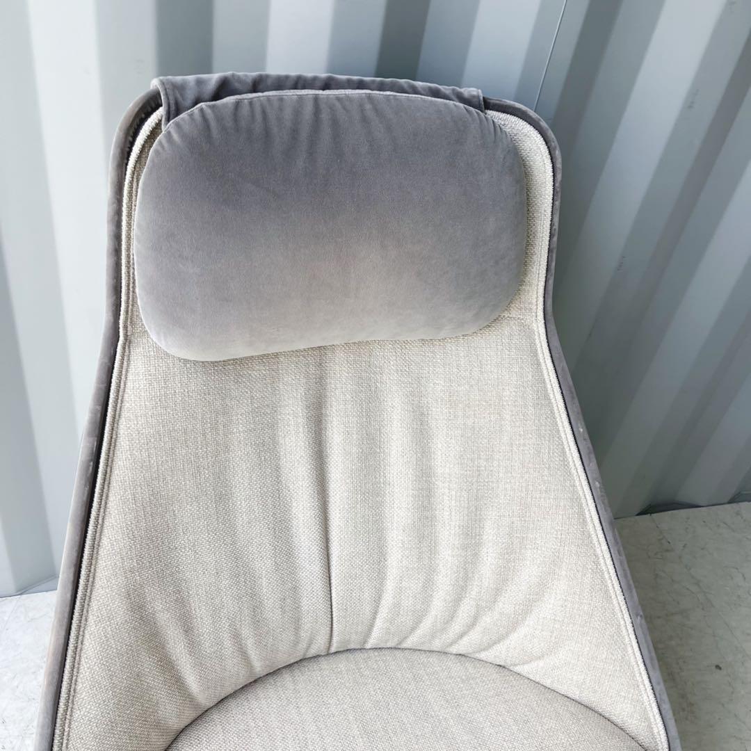 取付無料！アルフレックス ブランシェ グレーファブリックハイバックシングルソファ