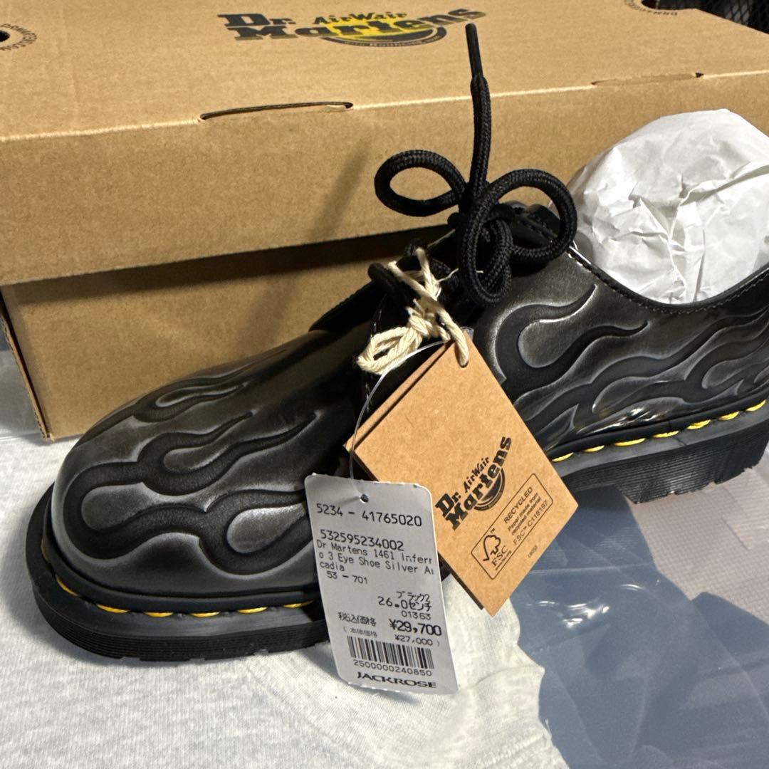 Dr. Martens 1461 INFERNO ブラック/シルバー