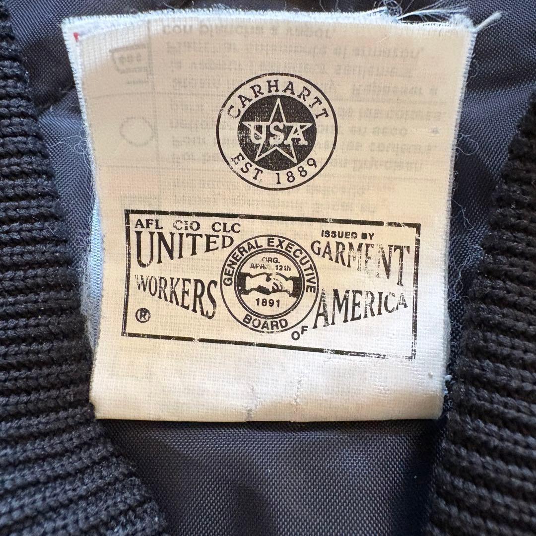 カーハート ダックベスト ブラック X-L tall USA製 01年製 腰ゴム