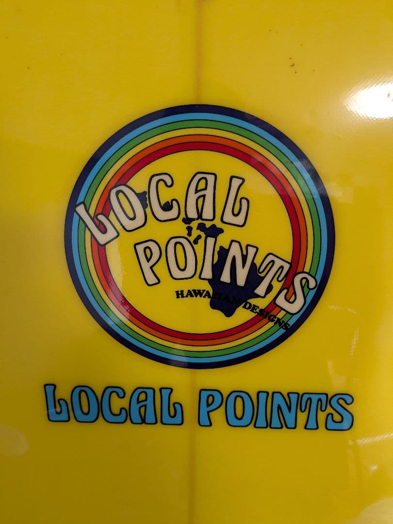 送料込み　LOCAL POINTS サーフボード イエロー 約180cm