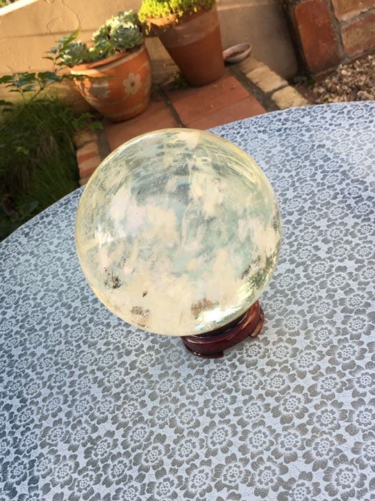 【縁起物】　巨大　シトリン　黄水晶　丸玉　パワーストーン　k9