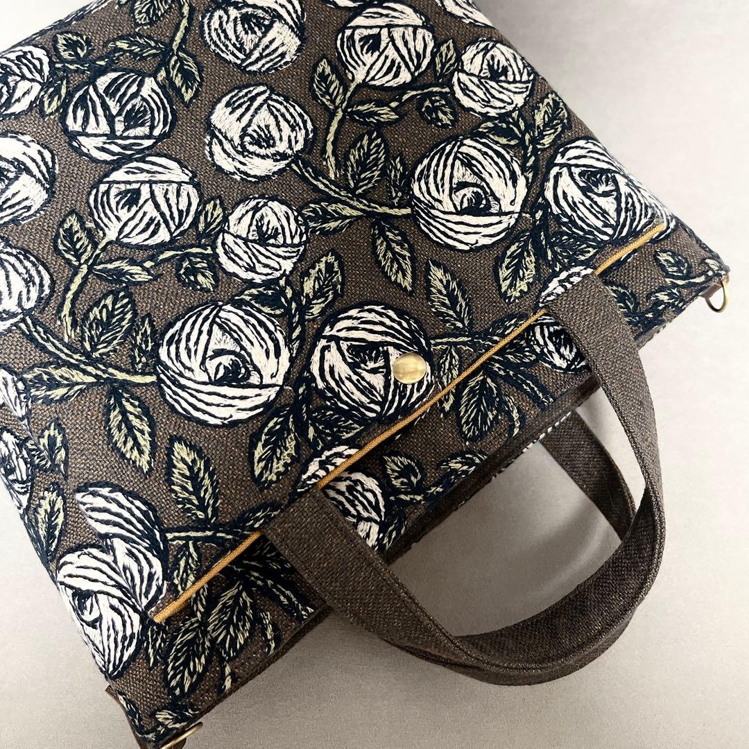 ハンドメイド　ミナペルホネン　ドローストリングバッグ⑅︎◡̈︎*