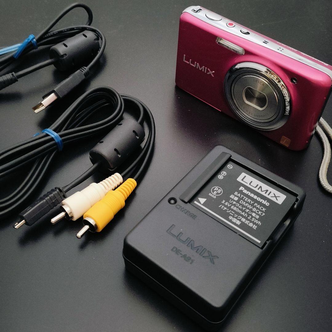 【美品】 PANASONIC LUMIX DMC-FX77 ピンク デジカメ