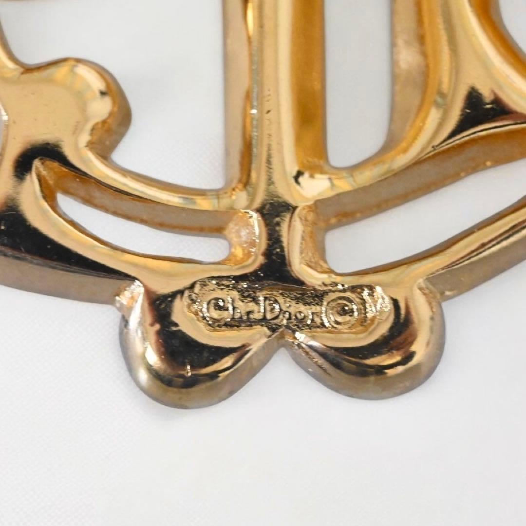 【美品】ヴィンテージ　ディオール　エンブレム　ブローチ　コサージュ　ロゴ