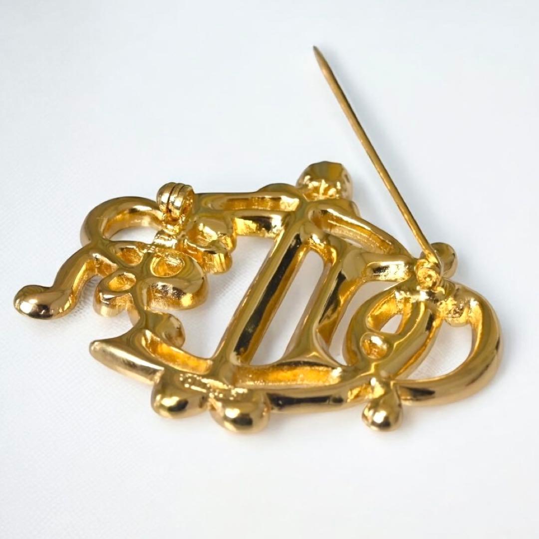【美品】ヴィンテージ　ディオール　エンブレム　ブローチ　コサージュ　ロゴ