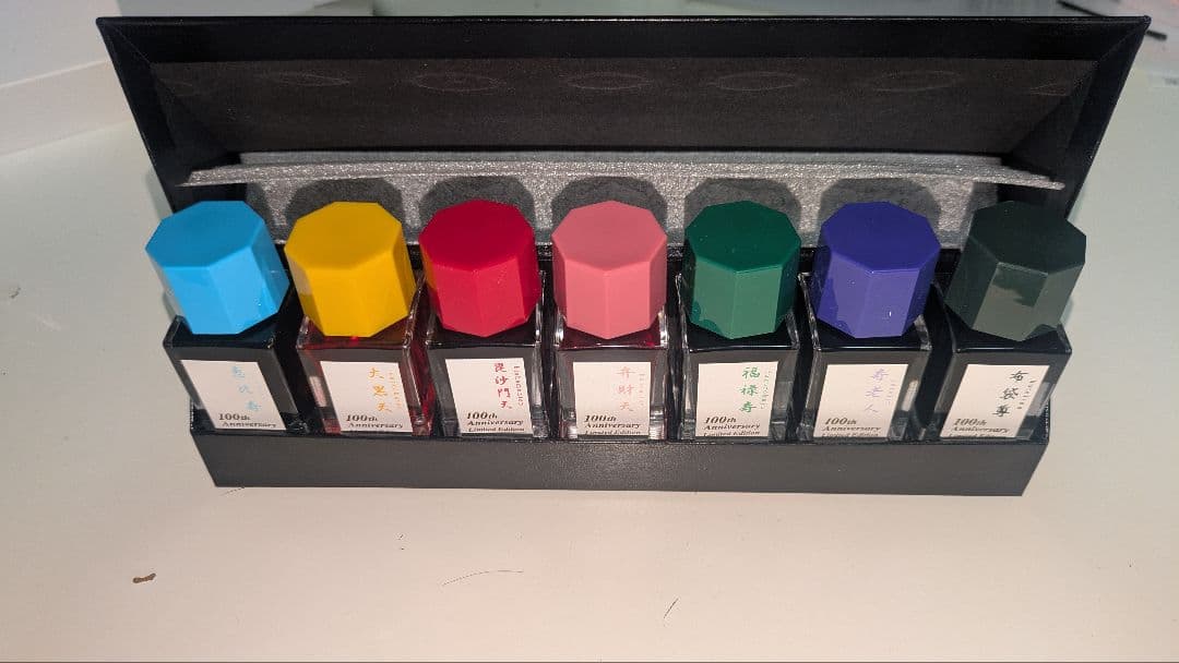 100周年記念限定版 色彩雫ミニボトルインク7本セット