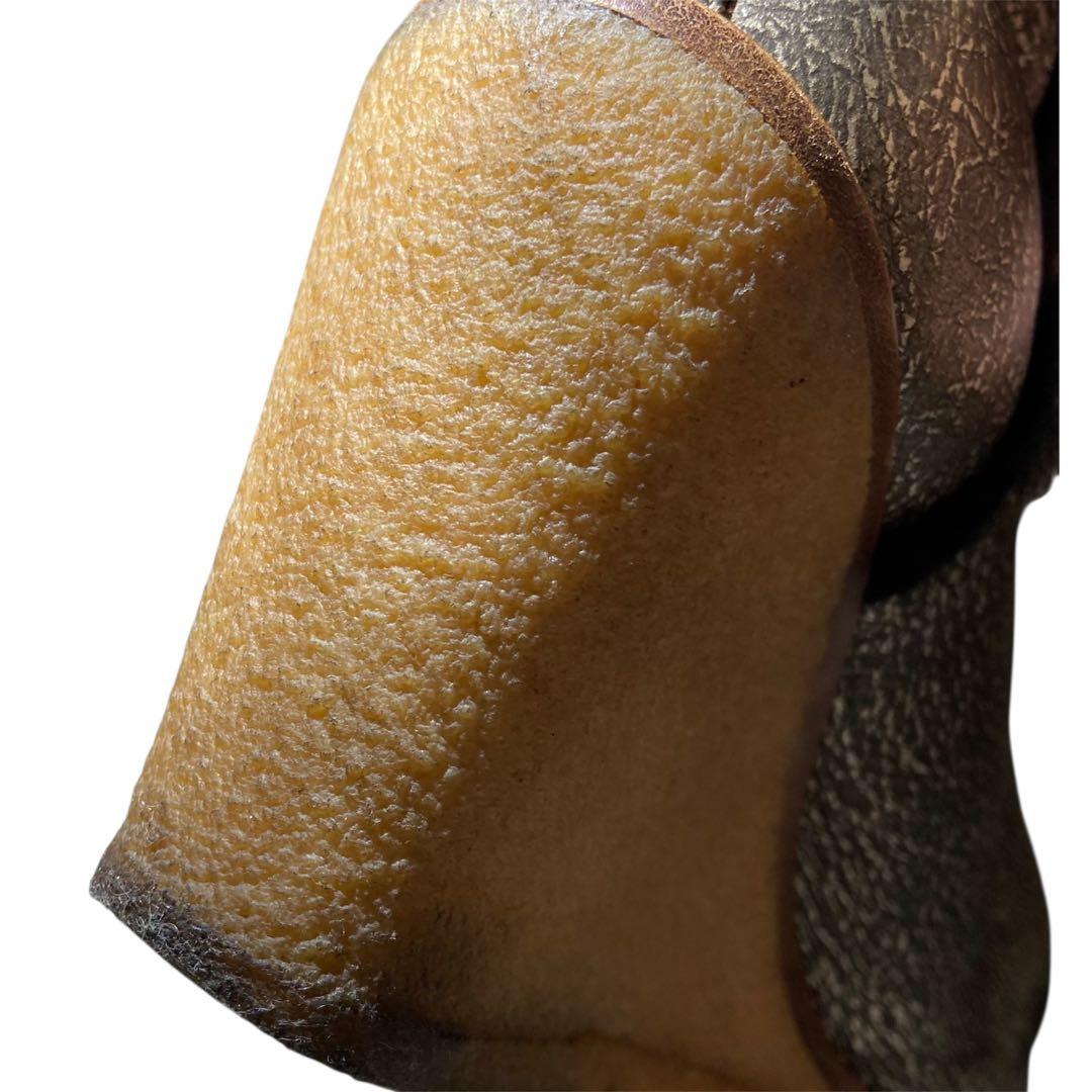 CHANEL 厚底ショートファーブーツ　カラー　ブロンズ