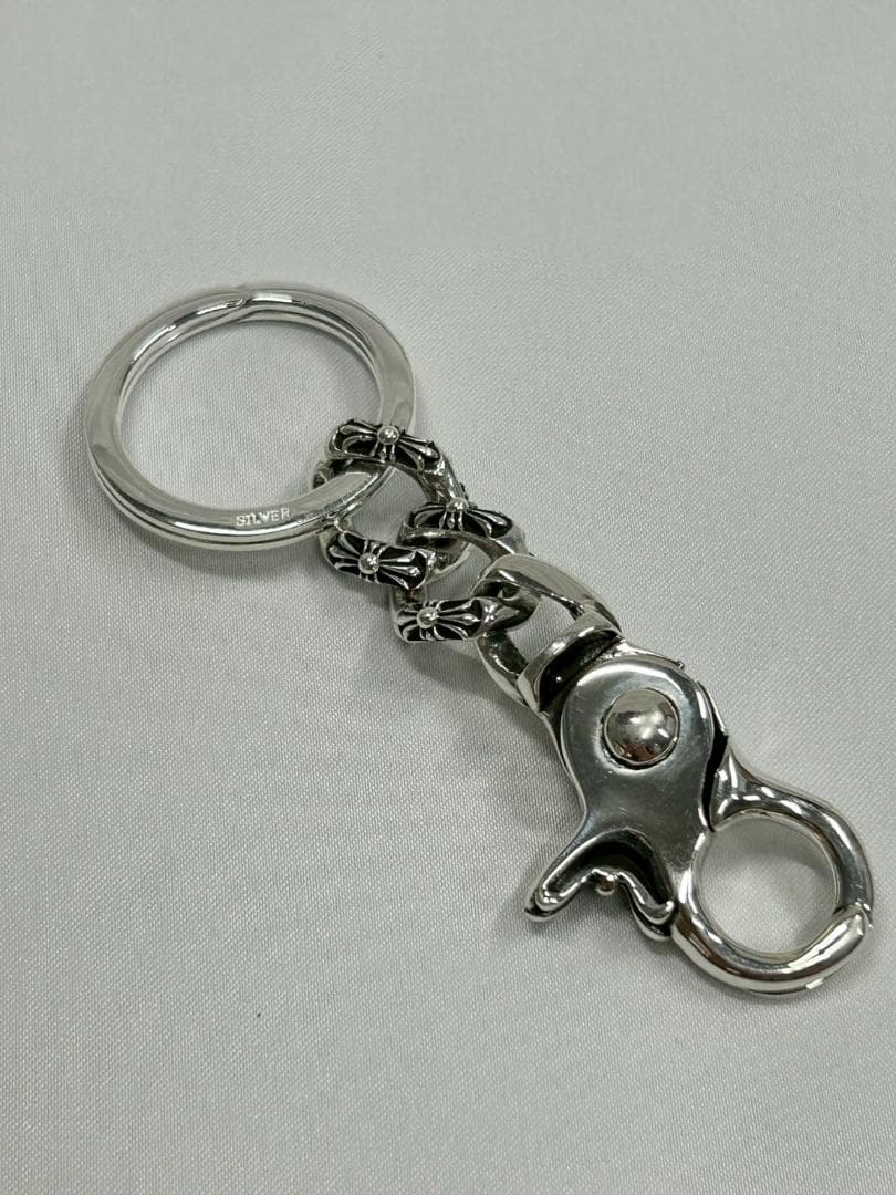 人気 キーリング クロム ブレスレット アクセサリー【匿名配送】ポーチクロス付