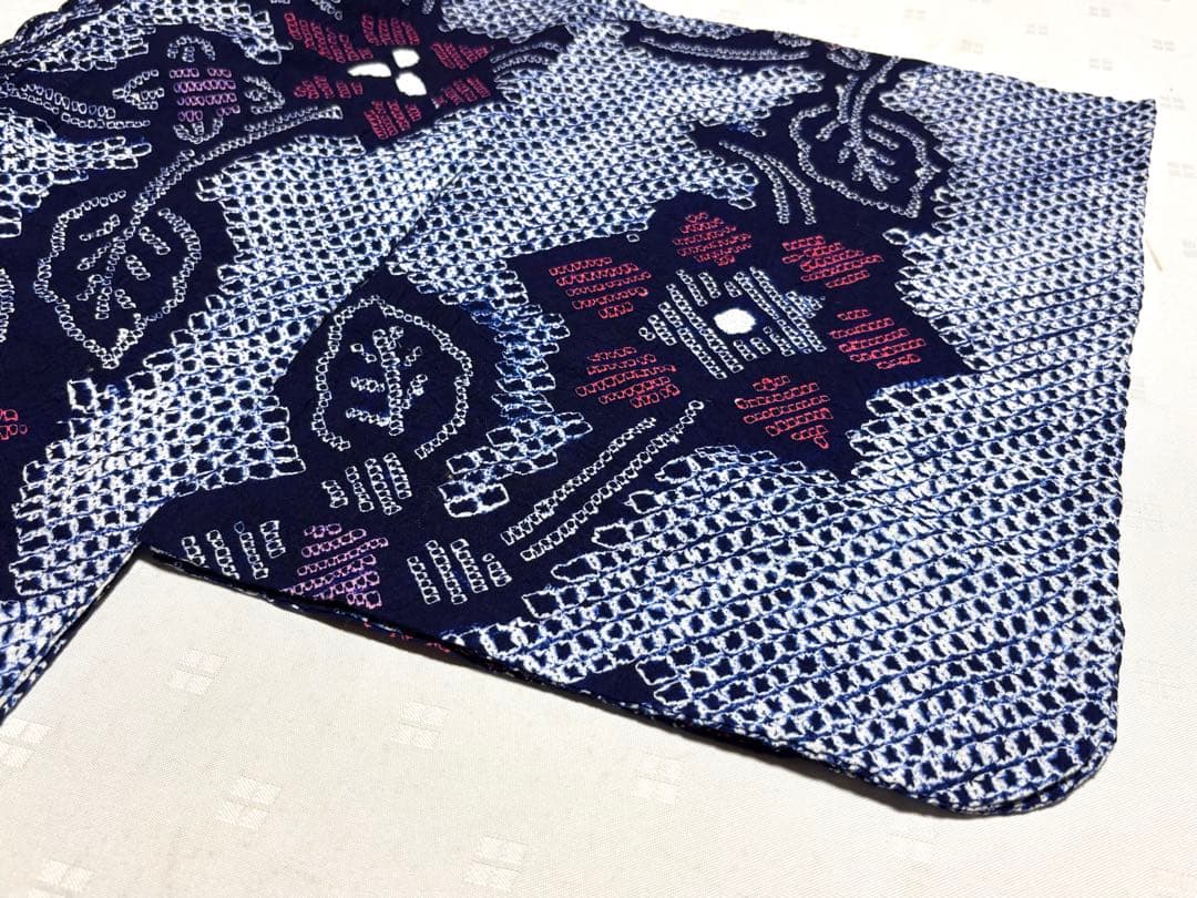 専用　未使用品　和服　綿100% 花模様　有松絞り　浴衣　早い者勝ち