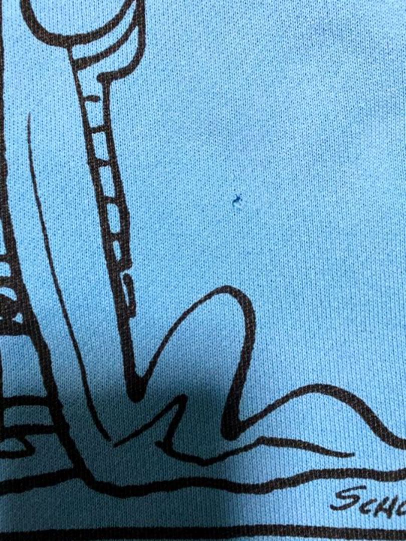 ★レア‼️マークジェイコブス×PEANUTS ライナス ダメージ加工 水色 XL‼️