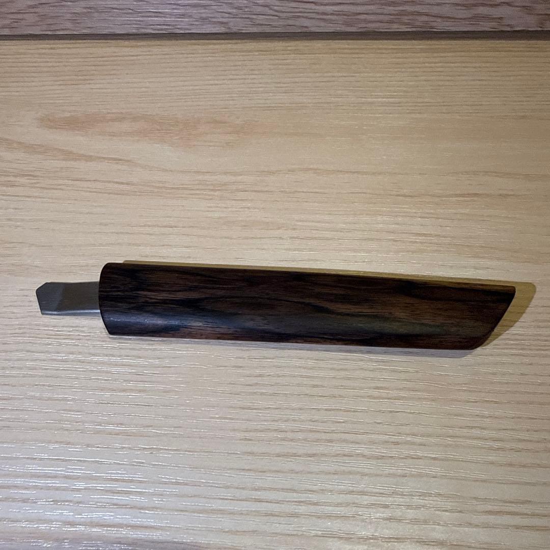 工房楔　カッター　黒柿孔雀杢