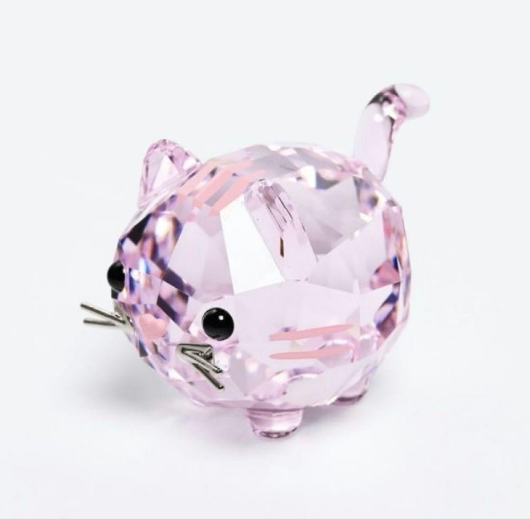 SWAROVSKI スワロフスキー Chubby Cats ピンクキャット 猫