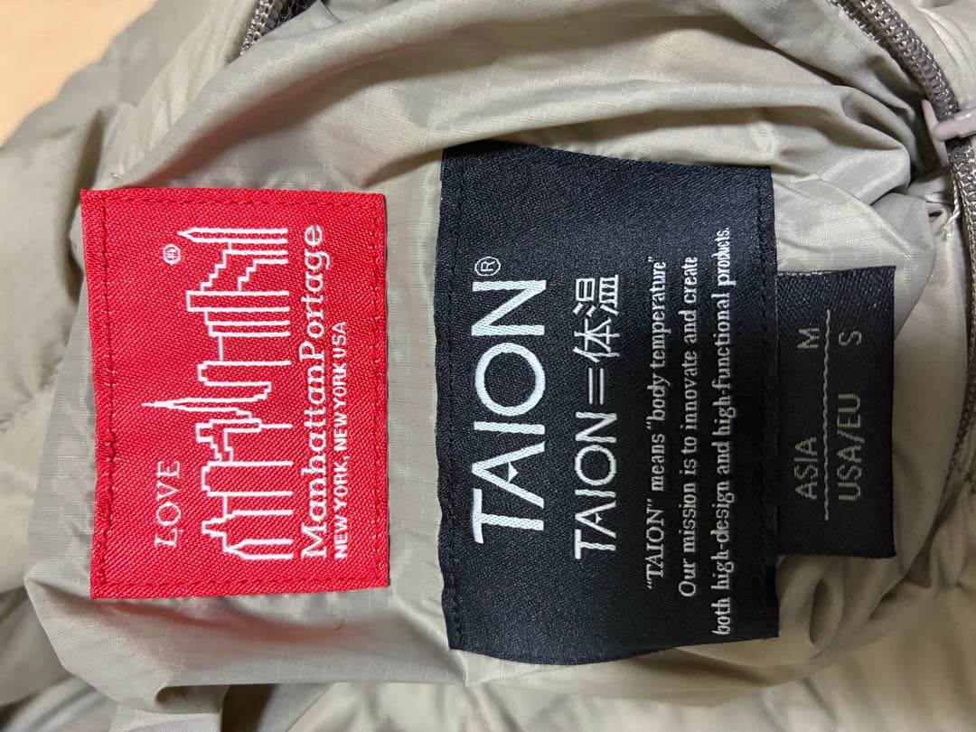 Manhattan Portage × TAION リバーシブルダウンベスト　Ｍ