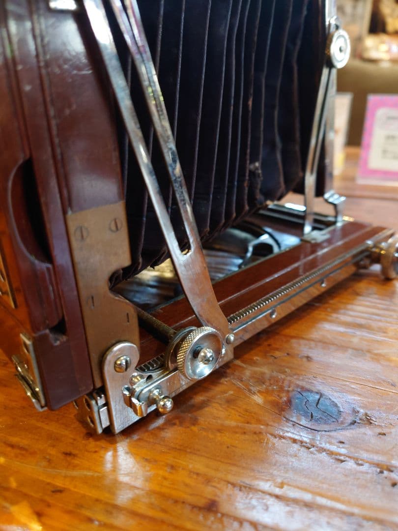 R.Konishi 木製 大判カメラ 蛇腹カメラ シャッター レンズ 三脚