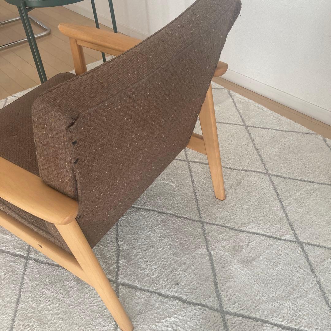 カリモク60 一人掛けチェア　ブラウン