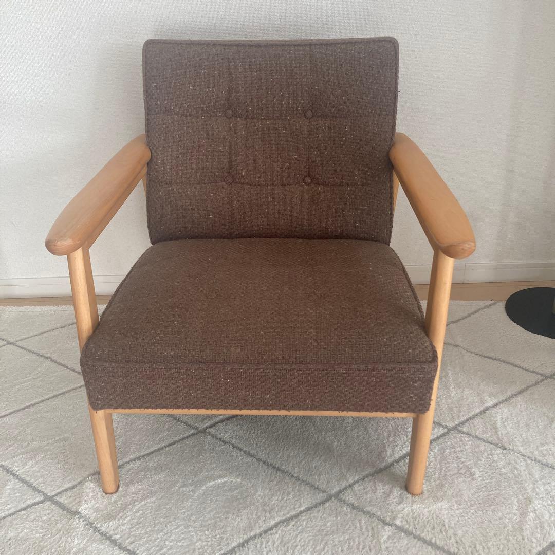 カリモク60 一人掛けチェア　ブラウン