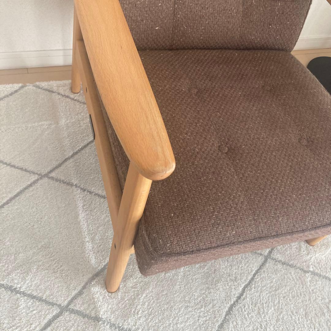 カリモク60 一人掛けチェア　ブラウン