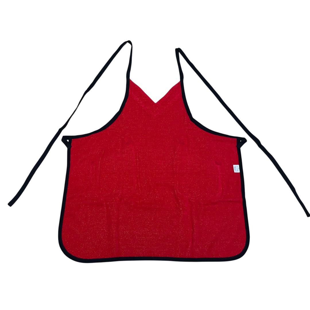 新品タグ付き☆フェイラー シュニール織 エプロン レッド 花柄