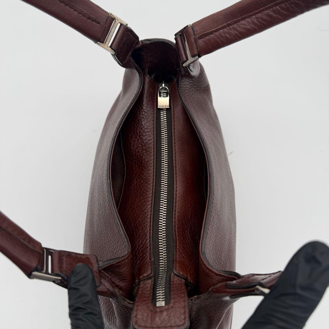 ✨極美品✨　ヒロフ　ハンドバッグ　レザー　3室　大容量